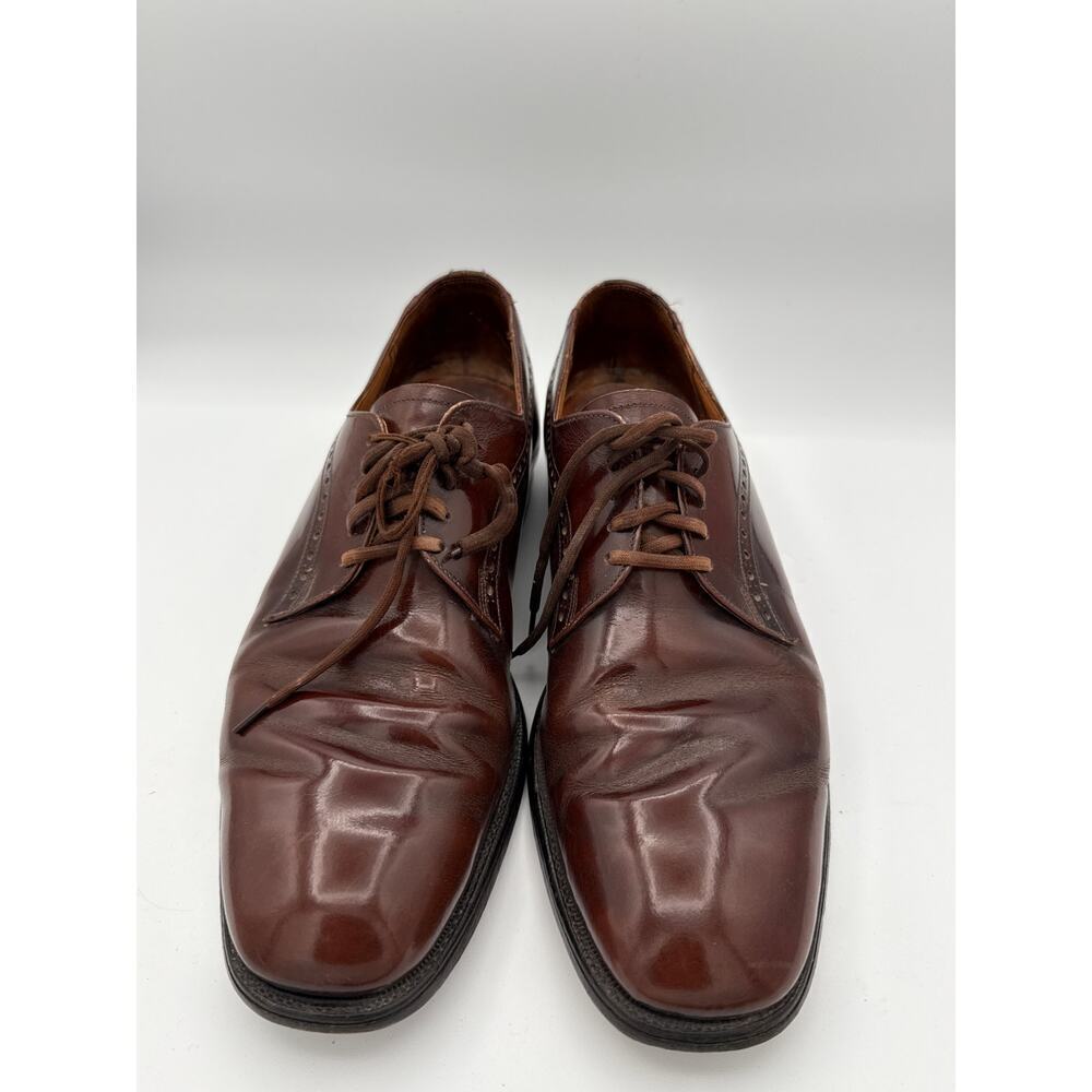 Men’s Alan Mcafee 10 Oxfords Dress Wingtip Brown Leather England Shoes